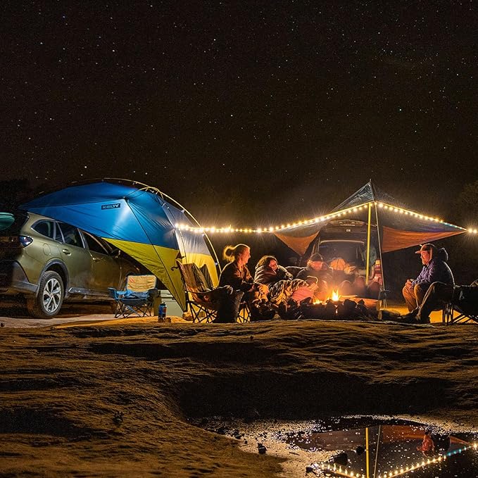 Kelty Sideroads Awning Shelter for Car Camping Tailgating and Summer Beach Trips Protection from Elements and UV Universal Mount Sturdy Steel Frame Easy Setup