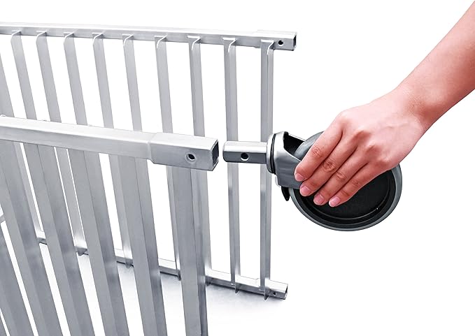 New Star Foodservice 36527 Commercial-Grade Aluminum 20-Tier Sheet Pan/Bun Pan Rack 26 L x 20 W x 69 H with Brake Wheels Silver