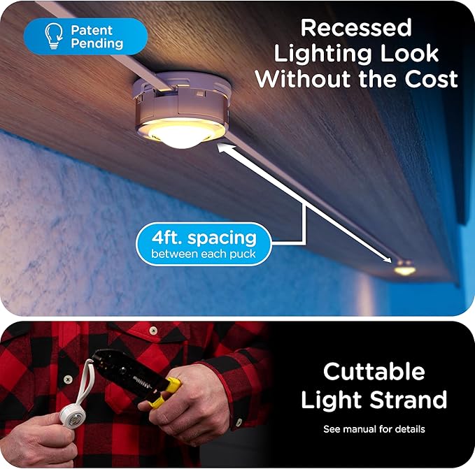 Enbrighten Vibe Eternity Accent Permanent Outdoor Lights for House 100ft 24 RGBWIC LEDs Wide Spacing 94lm Tunable White Everyday Eave Lighting Smart App Works with Alexa Google Home 85713