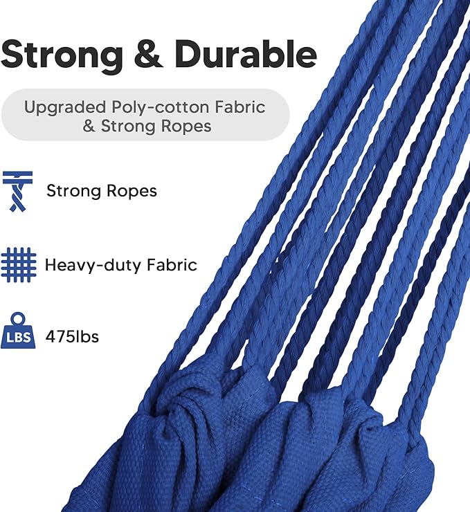 SUNCREAT Hammocks for Outside Portable Camping Tree Hammock Hammock Replacement for Stand Navy