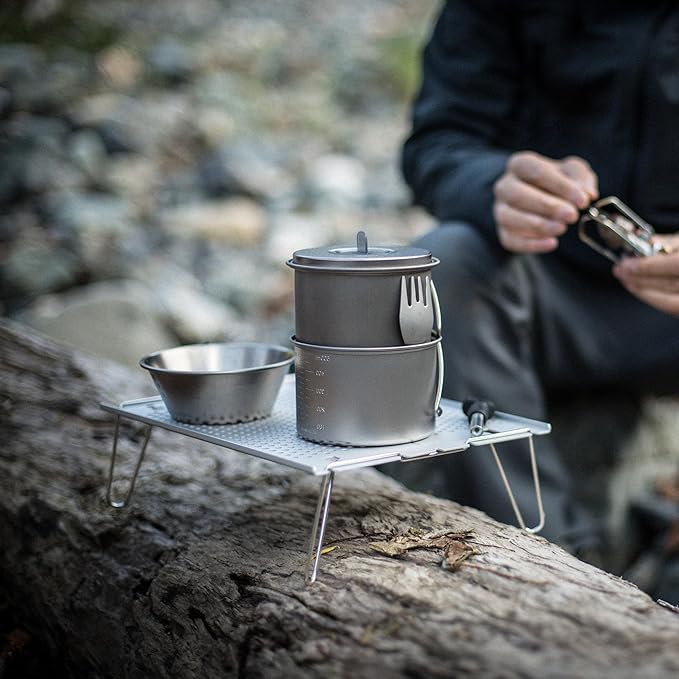 Snow Peak’s Ozen Solo Table SLV-171 Aluminium Lightweight for Backpacking Designed in Japan Lifetime Product Guarantee