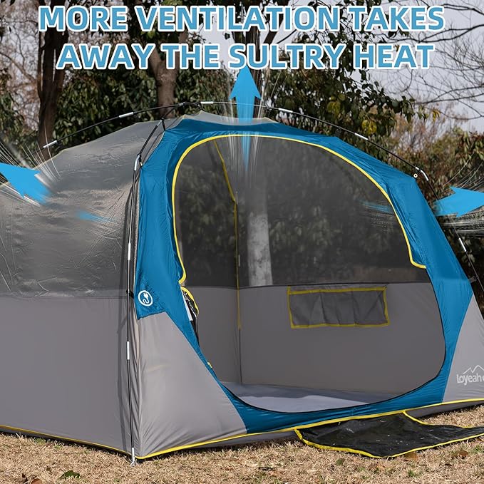 Tents 4 Person Camping Tent Easy Setup Waterproof Family Tents for Camping Portable Dome Tent for Outdoor Camping with Rainfly Carry Bag