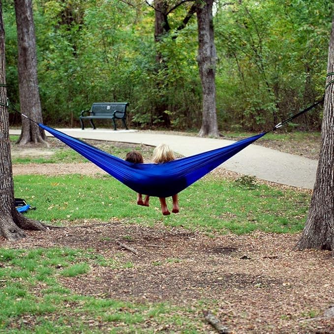 Oak Creek Camping Hammock and Accessories. Complete Package with Mosquito Bug Net Rain Fly Tree Straps. Great for Hiking Backpacking and Travel. Weighs Only 4 Pounds.