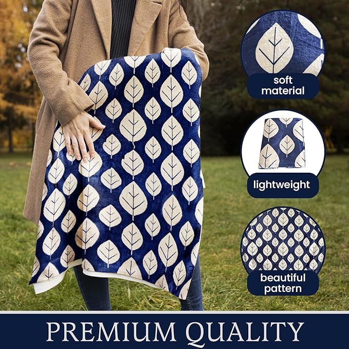 3 Piece Travel Blanket Set with Eye Mask &amp Cable Organizer  Ultra Soft Flannel Airplane Blanket with Carry Bag  Lightweight Warm &amp Compact for Travel Car Sofa &amp Bed  Ideal for Adults