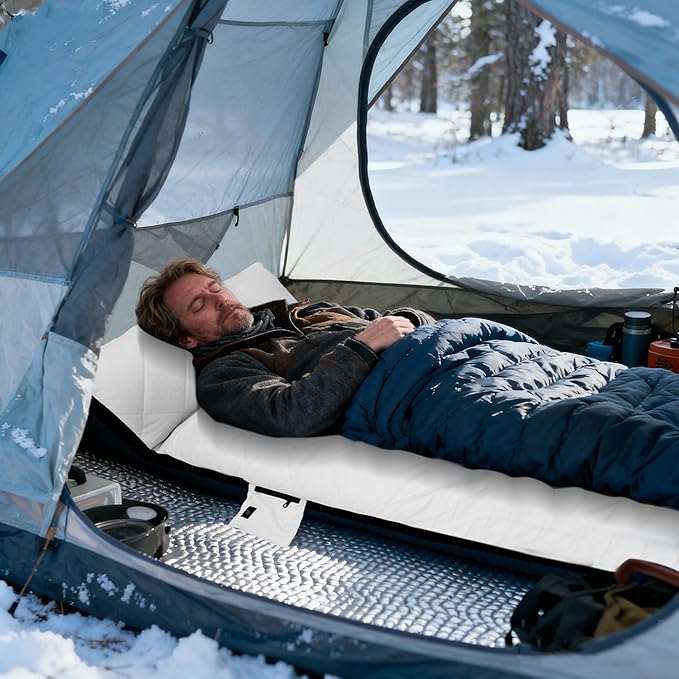 Inflatable Sleeping Pad Heating CoverHeated Covers for Memory Foam Camping Mattress PadOutdoor Sleeping Pad 78 * 28 * 5in (Only Heated Cover)