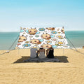 Cute Cartoon Little Bee Camping Sun Shelter Beach Tent Portable Beach Sun Shade Outdoor Canopy for Camping Trips Fishing Picnic