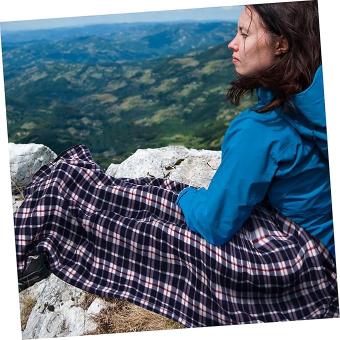 Lightweight Portable Down Liner Thermal Blanket for Camping Hiking Outdoor Activities Foldable Warm Fleece Sleeping Sack for Adults Compact Travel Essential for Tent Use