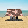 Ballet Dancer Flower Pattern Camping Sun Shelter Beach Tent Portable Beach Sun Shade Outdoor Canopy for Camping Trips Fishing Picnic