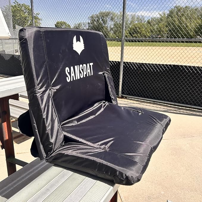 Stadium Seat with Back and Cushion: Regular 23” bleacher Chairs Stadium Chairs on Hard Benches. Recommended for Extra Space Comfort a Premium Chair for Bleachers