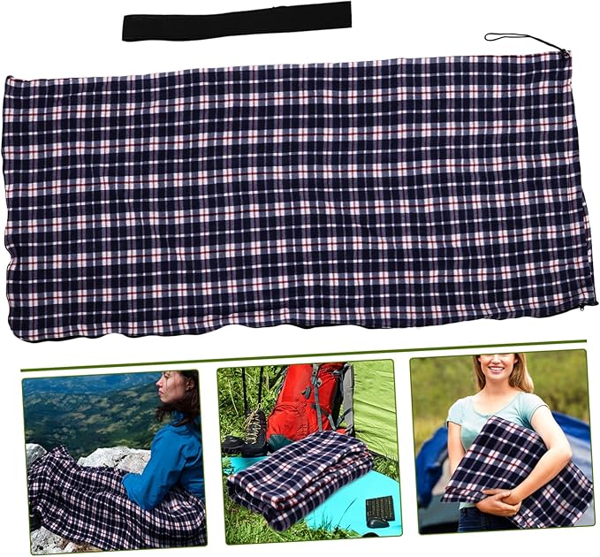 SUPVOX Adult Fleece Liner for Camping and Outdoor Use Lightweight Foldable Sleeping Sack with Soft Material Portable Indoor and Travel Bed for Hiking Picnics and Family Trips