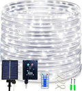Solar Rope Lights 50 Feet 500 LED 8 Modes Solar Rope String Lights Outdoor Fairy Lights Waterproof Tube Lights with Solar Panel for Outdoor Indoor Home (500LED Cool White)