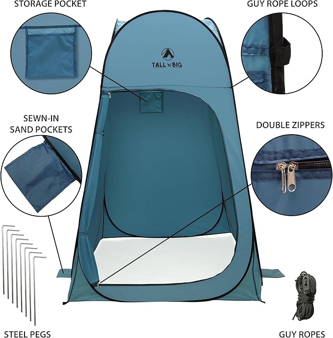 GigaTent Tall ‘N’ Big Pop Up Pod Changing Room Privacy Tent – Instant Portable Outdoor Shower Tent Camp Toilet Rain Shelter for Camping &amp Beach – Lightweight &amp Sturdy Easy Set Up