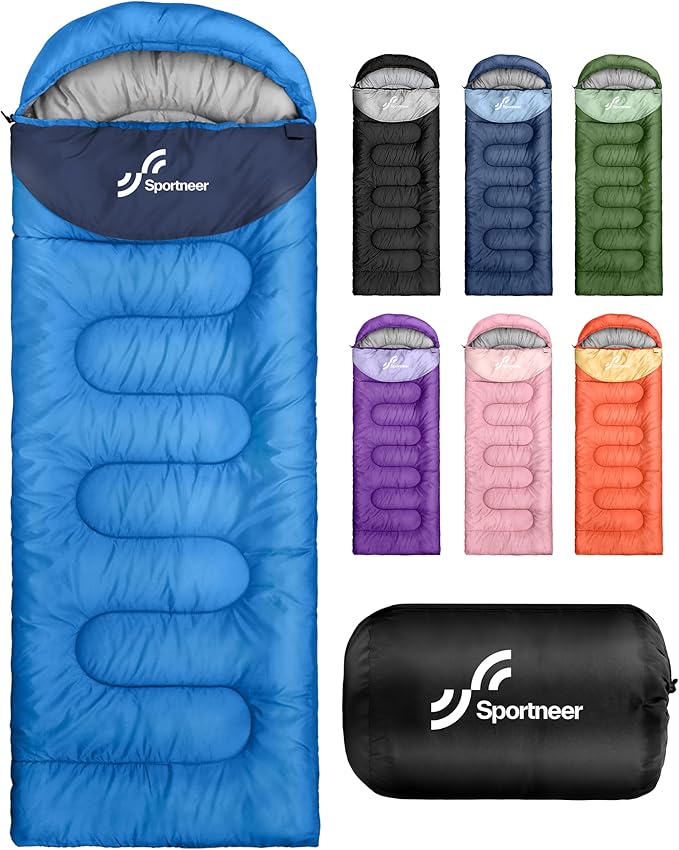 Sportneer Sleeping Bag for Adults &amp Kids Cold Weather &amp Warm Waterproof Camping Sleeping Bag Compact Portable for Camping Hiking &amp Travel