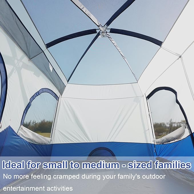 Vidalido Tents6-8 Person Camping Tent with Extended Vestibule2 Room Weather Resistant Family TentsEasy Install Waterproof Outdoor Tent for Backpacking and Camping Hiking