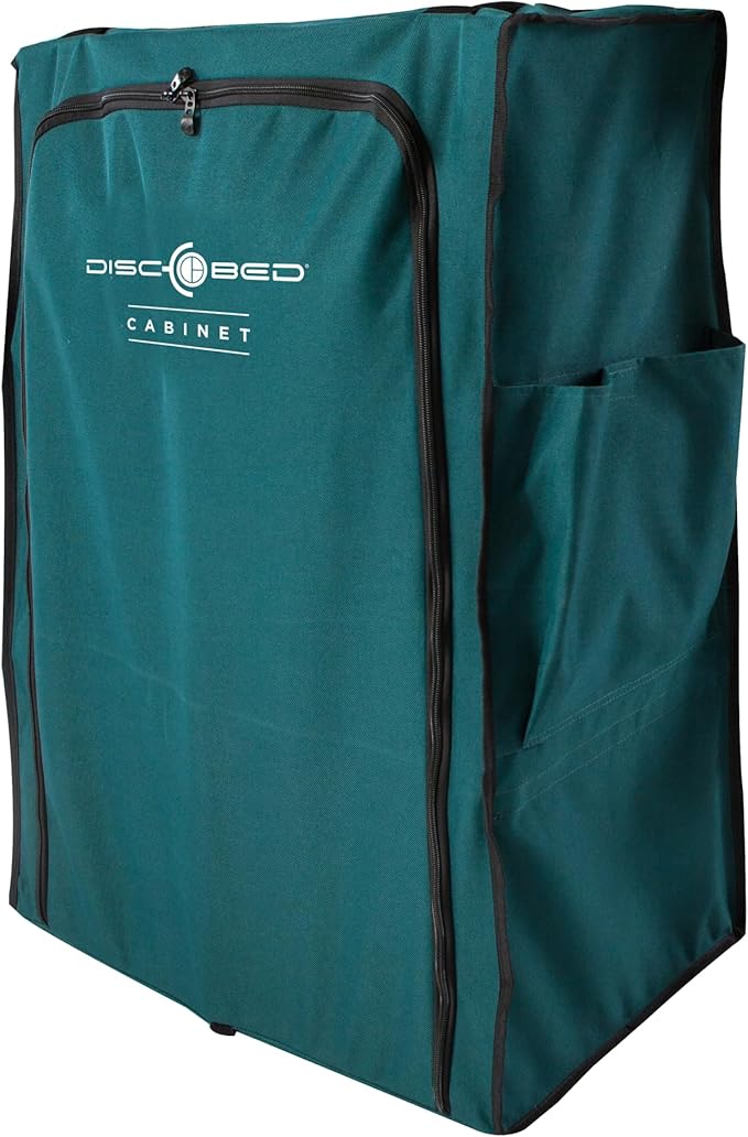 Disc-O-Bed 3-Shelf 6-Compartment Hanging Zippered Cabinet for Cam-o-Bunks Green