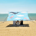Cartoon Whale Camping Sun Shelter Beach Tent Portable Beach Sun Shade Outdoor Canopy for Camping Trips Fishing Picnic