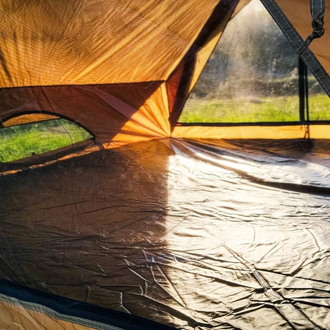 POMOLY Camping Hot Tent Cabin Tent Chalet 70 Series Portable Wall Tents with Stove Jack and Two Poles for 2-3 Person Hiking Backpacking