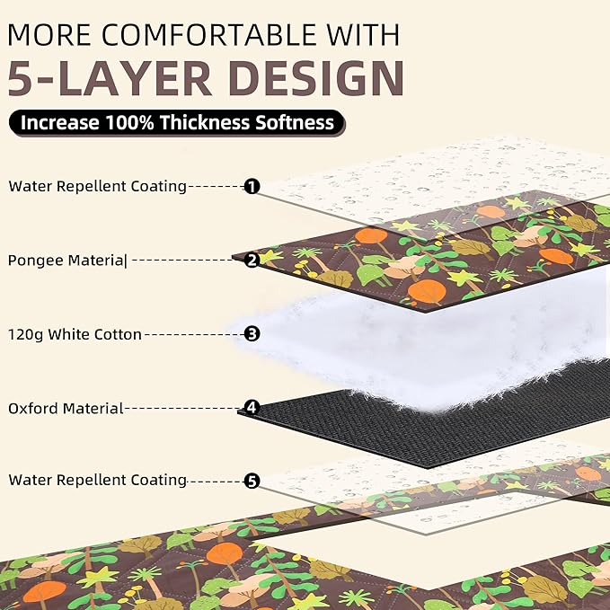 Outdoor Picnic Blanket Brown Tree 60x80 Sandproof Beach Blanket Waterproof Picnic Blankets Foldable for Caming Beach Outdoor Activities.