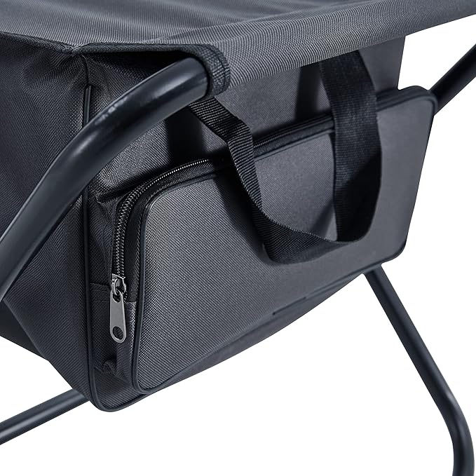 2-Pack Folding Chairs Portable Camping Chairs with Storage Pouch &amp Anti-Slip Feet No Setup Required Instant Outdoor Chairs for Lawn Beach Picnic Concert Supports 280LBS (Gray)