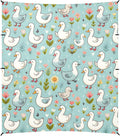 Camping Sun Shelters Hand Drawn Spring Pattern with Cute Cartoon Goose Beach Canopy 126 * 110.2in