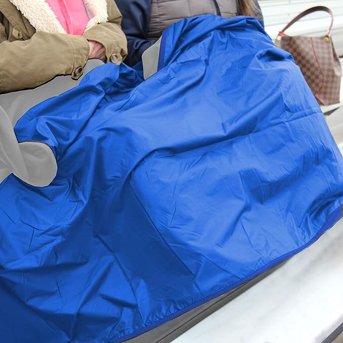 Threadart Outdoor Rainproof &amp Windproof Thick Stadium Blanket | for Camping Picnic Sports Festivals Football Baseball Concerts Parks Beach 55 x 79