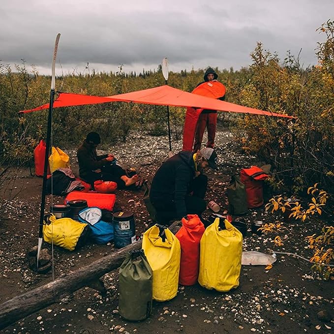 KAMMOK Kuhli: Ground-to-air Weatherproof Protection in The Backcountry. (A high Performance shelter Equipped to Adapt to Varied environments) Ember Orange