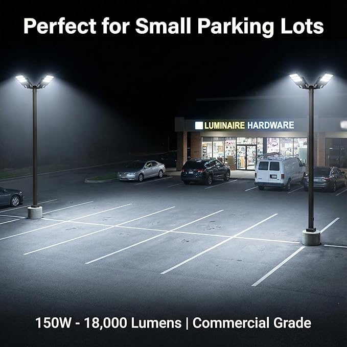 XXBSAZ LED Flood Light Outdoor High Power Commercial Work Light IP66 Waterproof Daylight Super Bright Security Stadium Lights for Parking Lots Warehouses Yard (2 150 Watts)