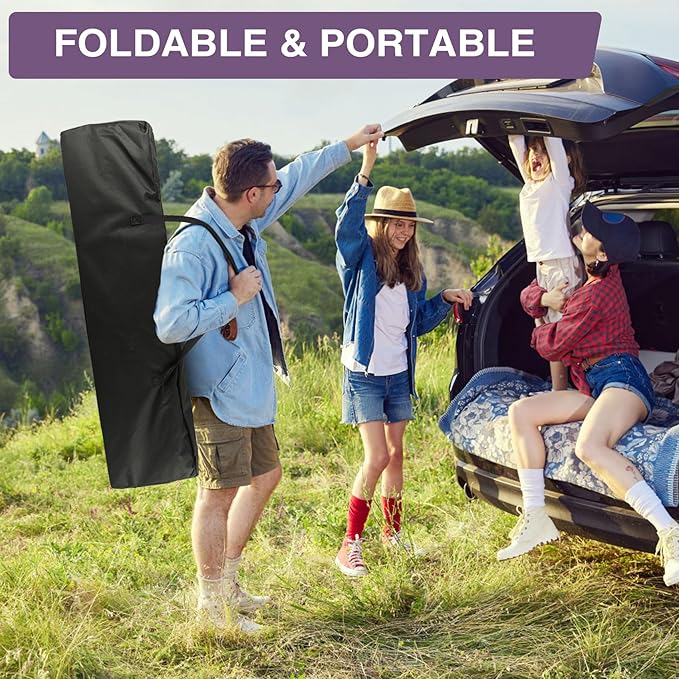ZENPETIO 28In Folding Camping Cot for Adult Portable Sleeping Cot with Mattress Outdoor Heavy Duty Cot Bed for Camp with Carry Bag for Home Office Camp Travel Vacation-Purple