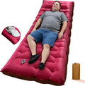 Camping Sleeping Pad5.9 Inch Thick Camping Mat with Built in Pillow and Foot PumpSelf Inflating Sleeping Pad for Camping Backpacking（Green