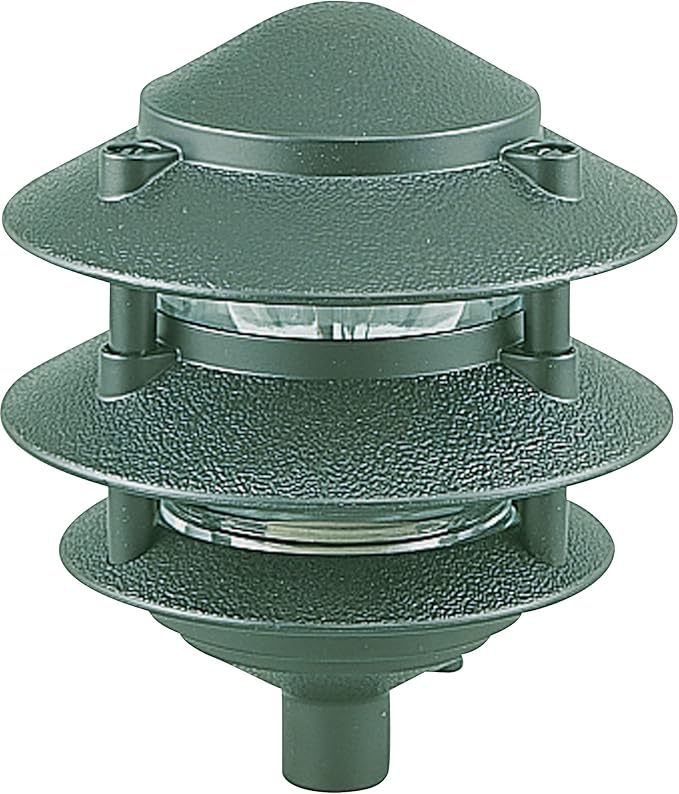 Sea Gull Lighting 9226-95 Single-Light Outdoor Path Fixture with Clear Glass Emerald Green