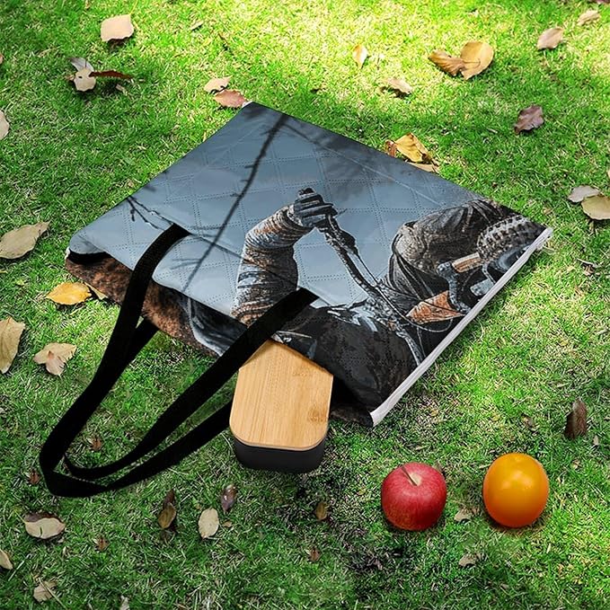 Zipper Mountain Bike Tournament Style Picnic Mat Suitable for Travel Camping Park Or Home Use