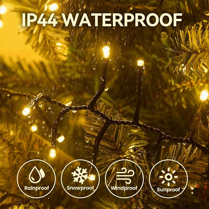 2000 LED Warm White Christmas Lights: 147Ft Twinkle Lights for Christmas Tree with Remote - Waterproof Fairy Lights Firecracker Plug in String Lights for Garden Wedding Party Indoor &amp Outdoor Use