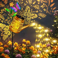 Solar Watering Can Lights Outdoor Garden Decor Large Butterfly Hanging Lantern with Shepherd Hook Waterproof Garden Lights for Outdoor Landscape Pathway Yard Gift for Mom Grandma Mother Gifts