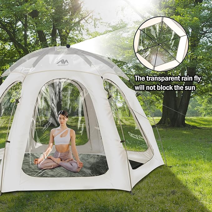 Transparent Rainfly Replacement for AYAMAYA Screen Tent to Make a Bubble Tent Weather Proof Pod - You can Enjoy The Rainy Days!