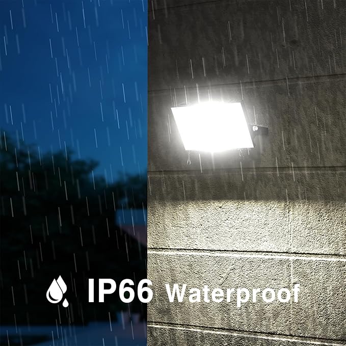 Onforu 80W LED Flood Lights Outdoor8000LM Super Bright Security Light6500K Daylight White Outdoor Floodlight IP66 Waterproof Outside Floodlights for Garage Yard Garden 2 Pack