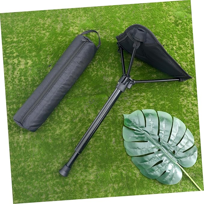 Portable Tall Folding Stool Lightweight Collapsible Seat for Camping Fishing Hiking Sturdy Outdoor Chair Retractable Design