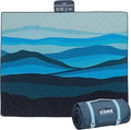 CORE Outdoor Weighted Blanket | Packable Waterproof Picnic Blanket Beach Mat Tent Camping Rug &amp Stadium Blanket | Large Portable 94 x 78 Quilt Design with Built-in Straps and Carry Handle