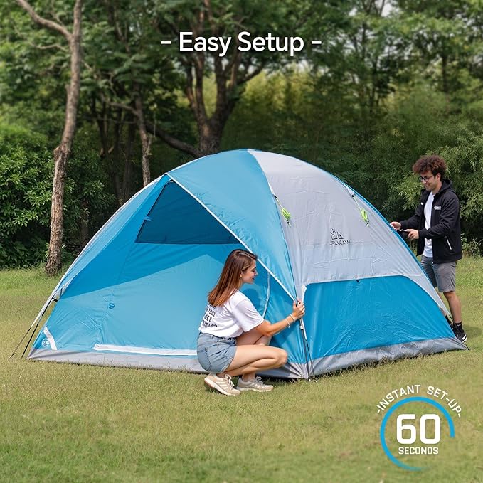 1/2/4/5/6 Person Dome Tents for Camping Lightweight Portable Backpacking Tent Small Easy Set Up Outdoor Waterproof Camping Hiking Tent for Adults