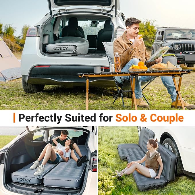 SUV Air Mattress for Car Camping 300D Oxford Fabric Air Mattress for Subaru Car Air Pump Quick Setup - Extra Thick Design SUV Mattress for Subaru Tesla Honda CRV Toyota RAV4 &amp Large SUVs