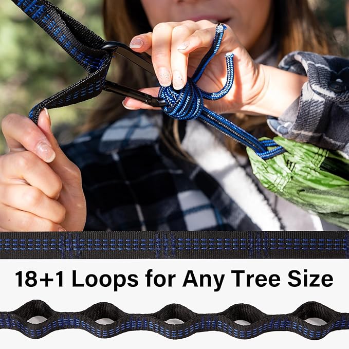 Kootek Camping Hammock Portable Hammocks with Tree Straps &amp Attached Carry Bag Camping Essentials Gear Perfect for Outside Indoor Hiking Beach Backpack Travel