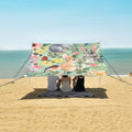 Animal Floral Wonderland Seamless Camping Sun Shelter Beach Tent Portable Beach Sun Shade Outdoor Canopy for Camping Trips Fishing Picnic
