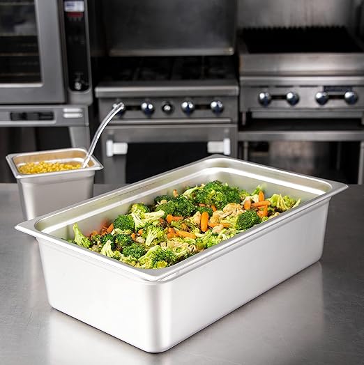 Carlisle DuraPan Steam Table Pan full-size 22 qt. 6 deep reinforced corners stackable anti-jam dishwasher safe 24 gauge 18/8 stainless steel NSF 607006