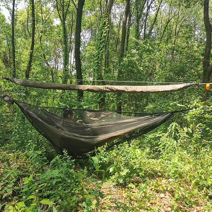 Onewind Premium Hammock Tarp Sleeve 12ft Camping Tent Rain Fly Snakeskin for Tarp Easy Storage and Display Hiking and Backpacking Lightweight and Durable Water Resistant OD Green