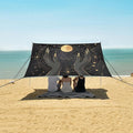 ALAZA Hands Holding Moon Astrology Beach Tent Sun Shelter UPF50+ Protection Beach Shade Canopy w/ 4 Sandbags for Outdoor Camping Fishing Backyard Fun Picnic 10x9 ft