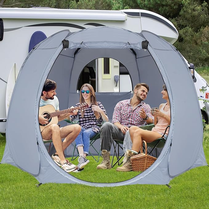 Alvantor Pop Up Screen Tent House Room Instant Outdoor Camping Canopy Sun Shelter Gazebo for Patio Backyard &amp Deck Privacy Tent(2-10 People 8'x8' 10'x10' 12'x12')
