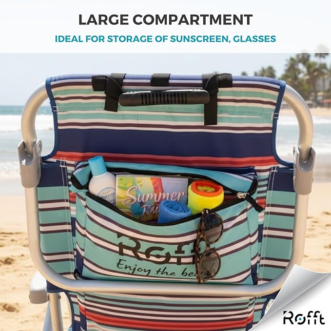 Beach Chair 6 Positions Backpack Beach Chairs for Adults Reclining and Folding Heavy Duty Backpack Straps Best Beach Chair Lay Flat Lightweight
