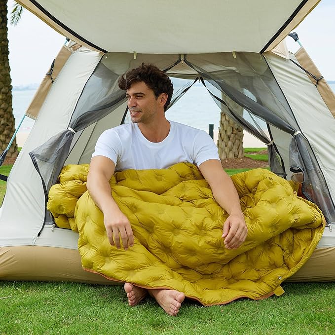 Ultralight Down Sleeping Bag for Adults 1.92lbs 32-55F 650 Fill Down Lightweight Compact Mummy Backpacking Sleeping Bag for Outdoor Camping and Hiking Compressible -MFH500