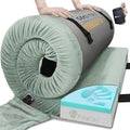 KingChii CertiPUR-US Memory Foam Camping Mattress Portable Roll Up Travel Car Camping Mattress Sleeping Pad &amp Floor Mattress Cot Mattress Guest Bed for Sleepover with Waterproof Cover &amp Trav
