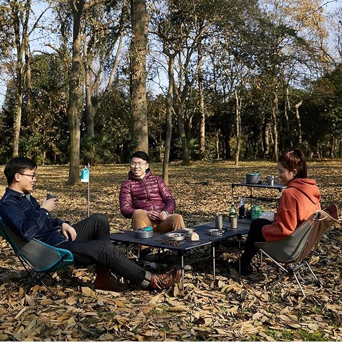 Portable Aluminum Alloy Folding Picnic Table for Outdoor Camping Lightweight and Rain Proof Detachable Design Ideal for Picnics Fishing and Beer Drinking Foldable camping table Wilderness cam