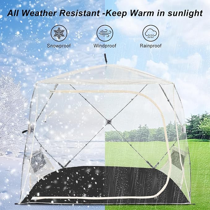 Sports Tent for 1-3 PersonPortable Pop Up Outdoor Weatherproof Shelter Instant Bubble Tent for Sports EventCampingFishing